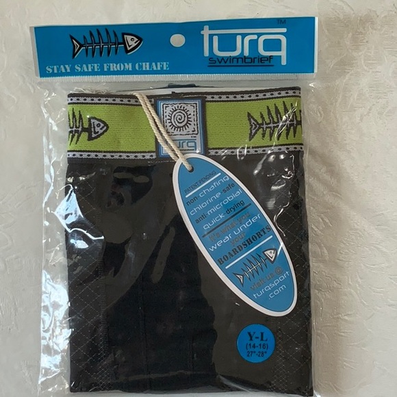 Turq SWIMBRIEF -Black/Fish - Picture 3 of 9